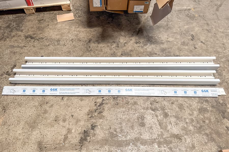 PVC Brüstungskanal GGK OT 80, ca. 8 m
